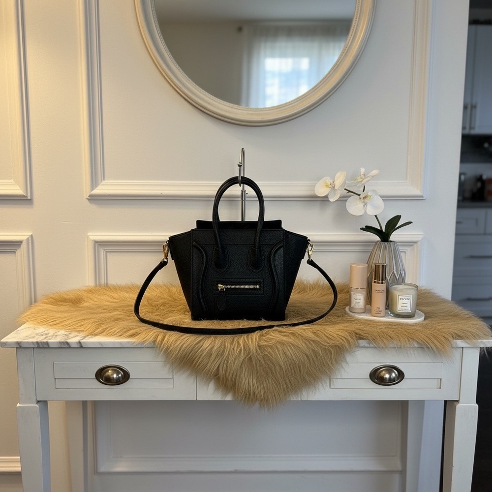 Elegant Black Handbag/Satchel - Picture 3 of 16